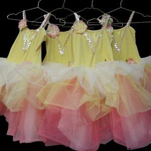 Lot of 4 - A Wish Come True Yellow "Waltz of the Flowers" Tutus - IMC, MC, LC